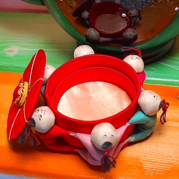 Vintage Japanese Redware Teapot + trinket box - Picture 11 of 11